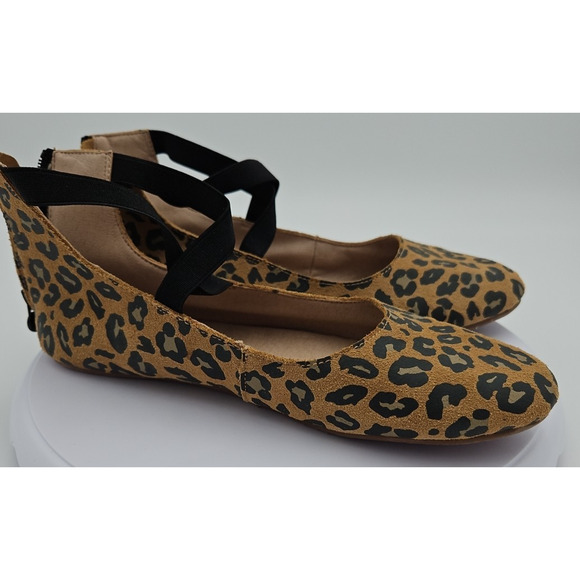 Monkey Feet Ankle Strap Ballet Flats 9M Cheetah Print Leather Balletcore EUC - Picture 15 of 16